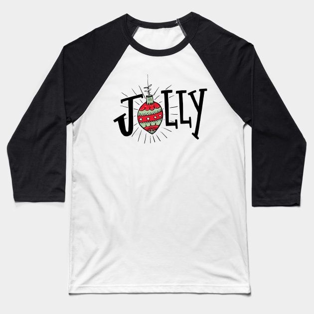 Holly Jolly, Christmas, Ornaments Baseball T-Shirt by xcsdesign